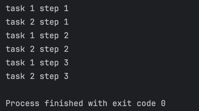 launch output